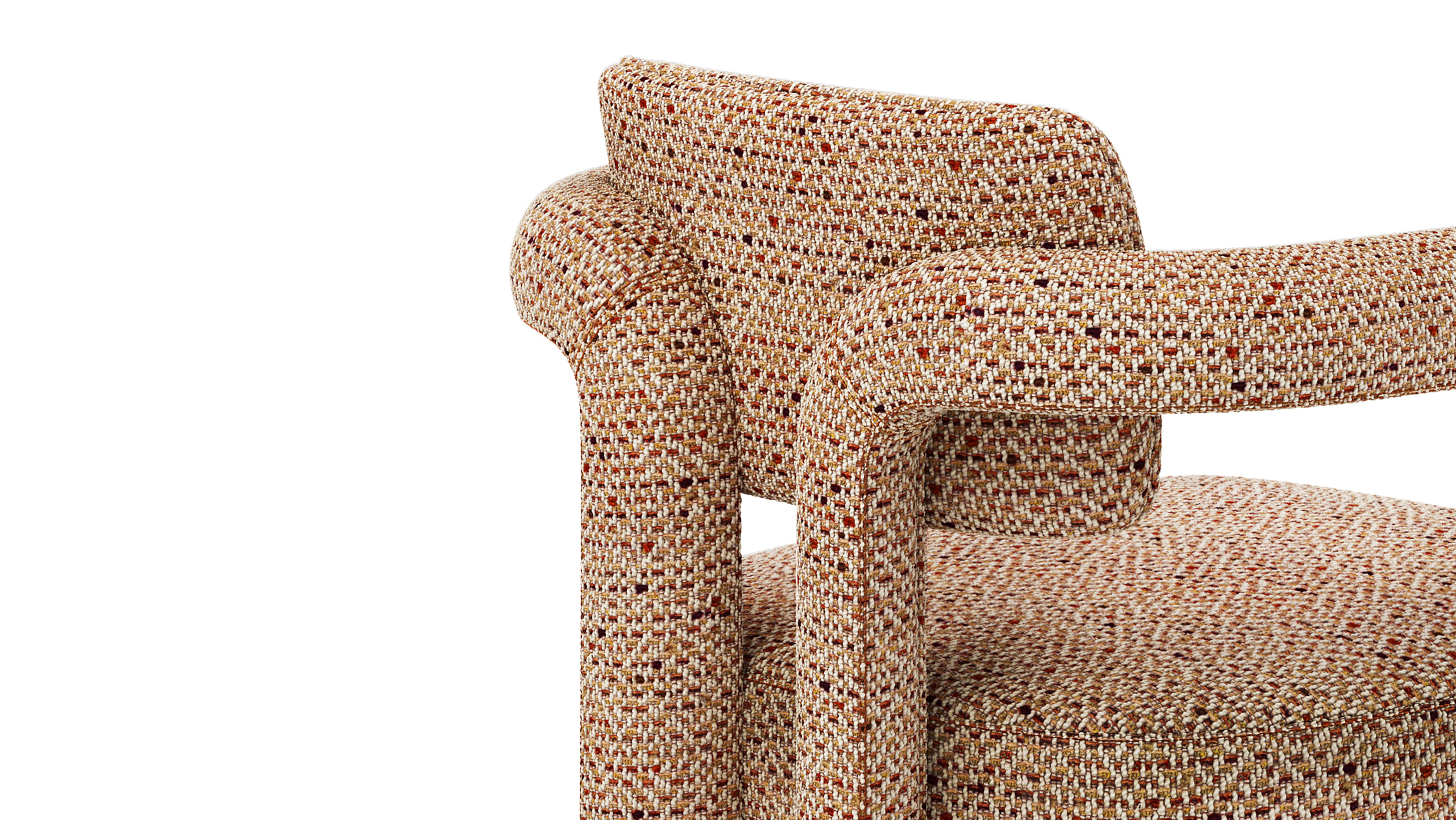 Contemporary Double Arch Dining Chair, Textured, InsidherLand by Joana Santos Barbosa For Sale