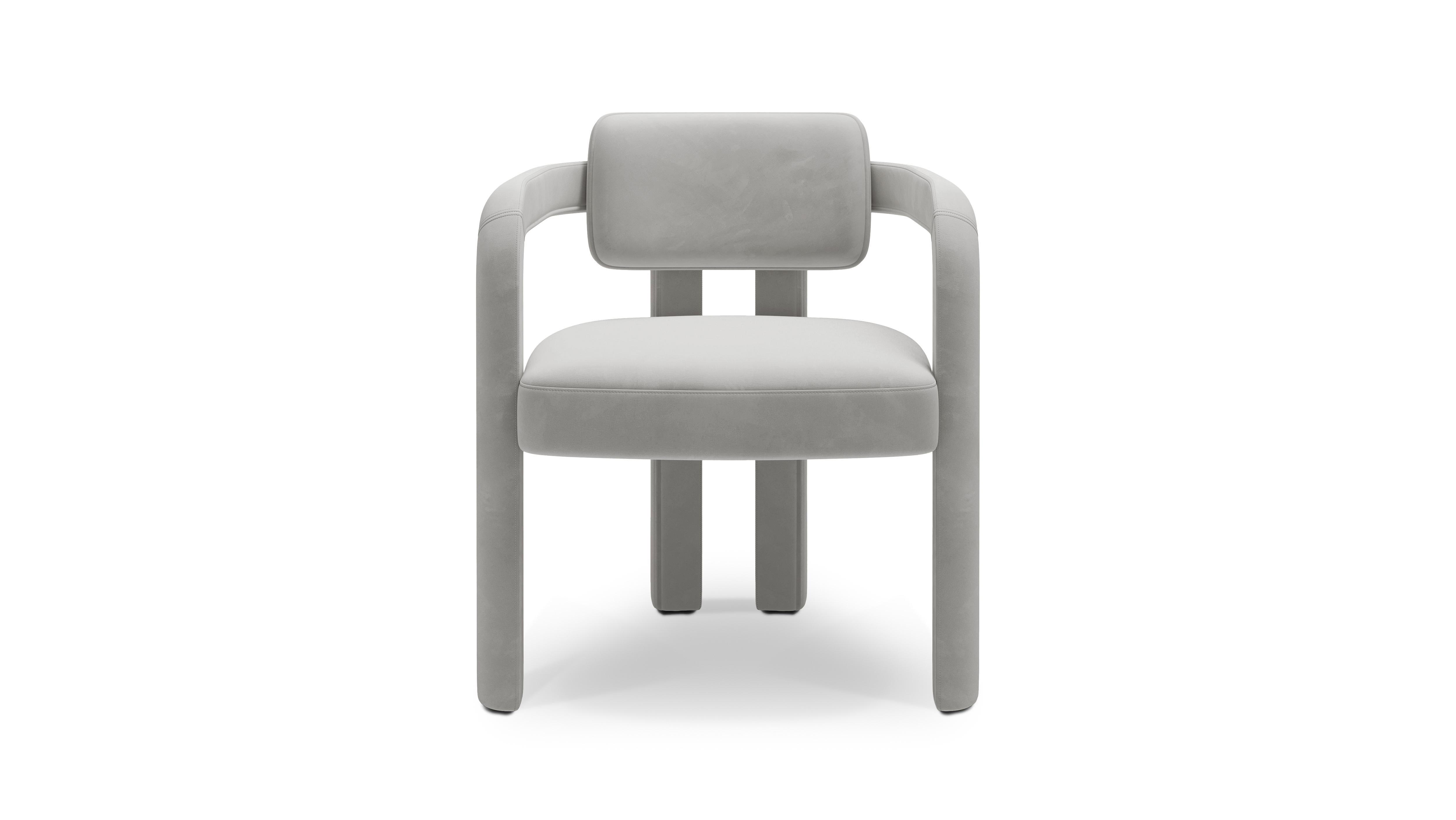 Modern Double Arch Dining Chair, Velvet, InsidherLand by Joana Santos Barbosa For Sale