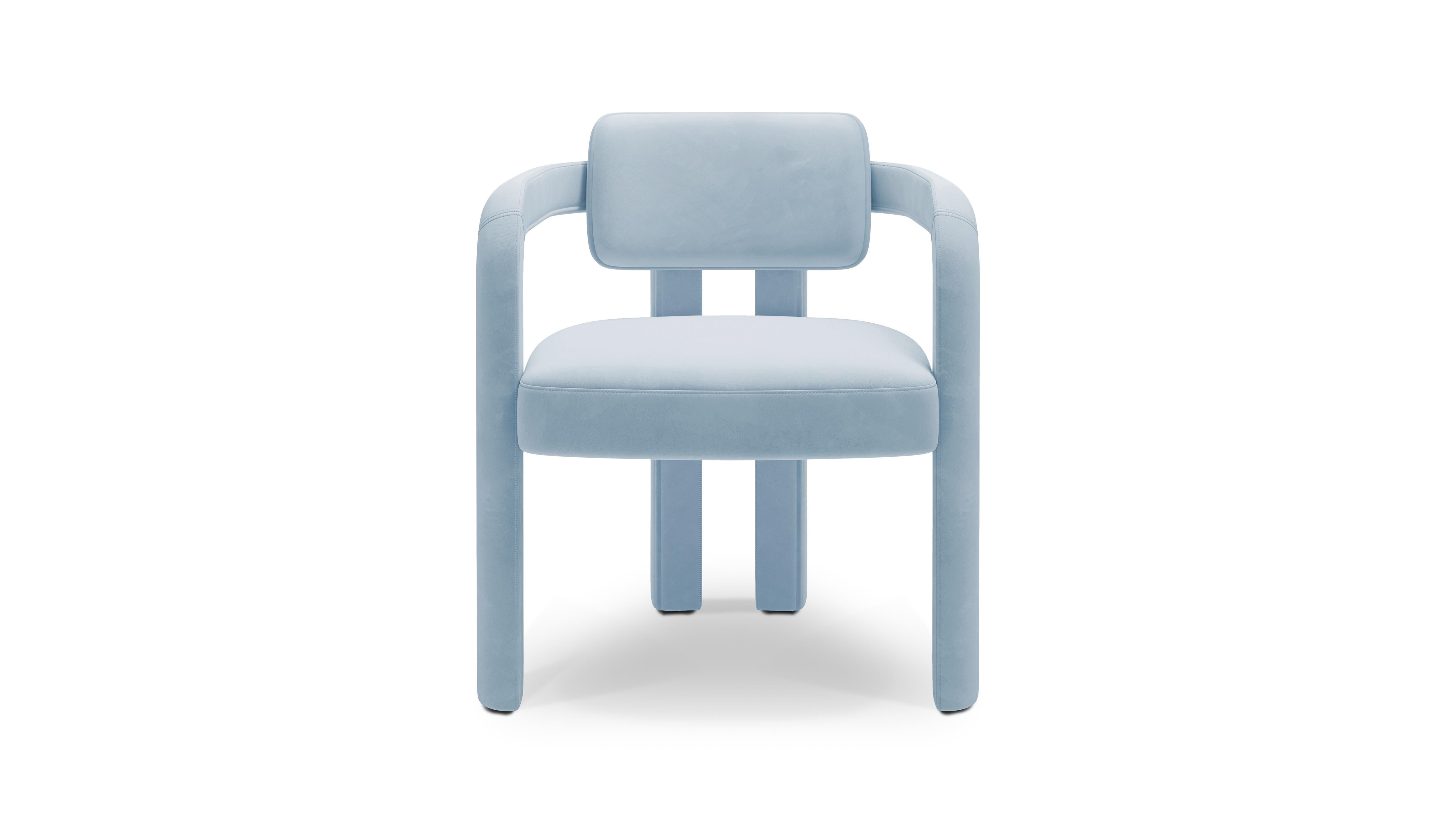 Modern Double Arch Dining Chair, Velvet, InsidherLand by Joana Santos Barbosa For Sale