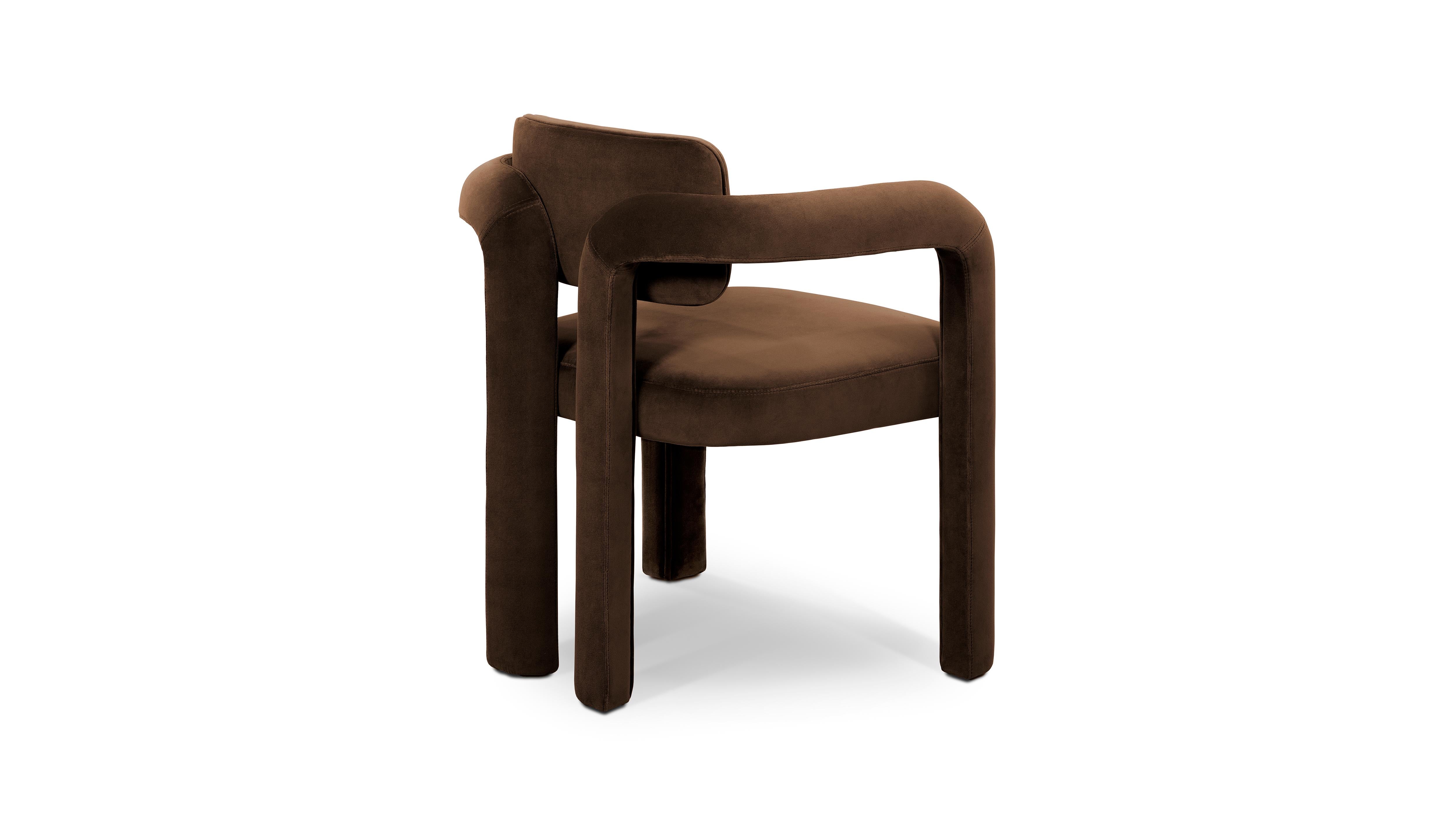 Double Arch Dining Chair, Velvet, InsidherLand by Joana Santos Barbosa In New Condition For Sale In Maia, Porto