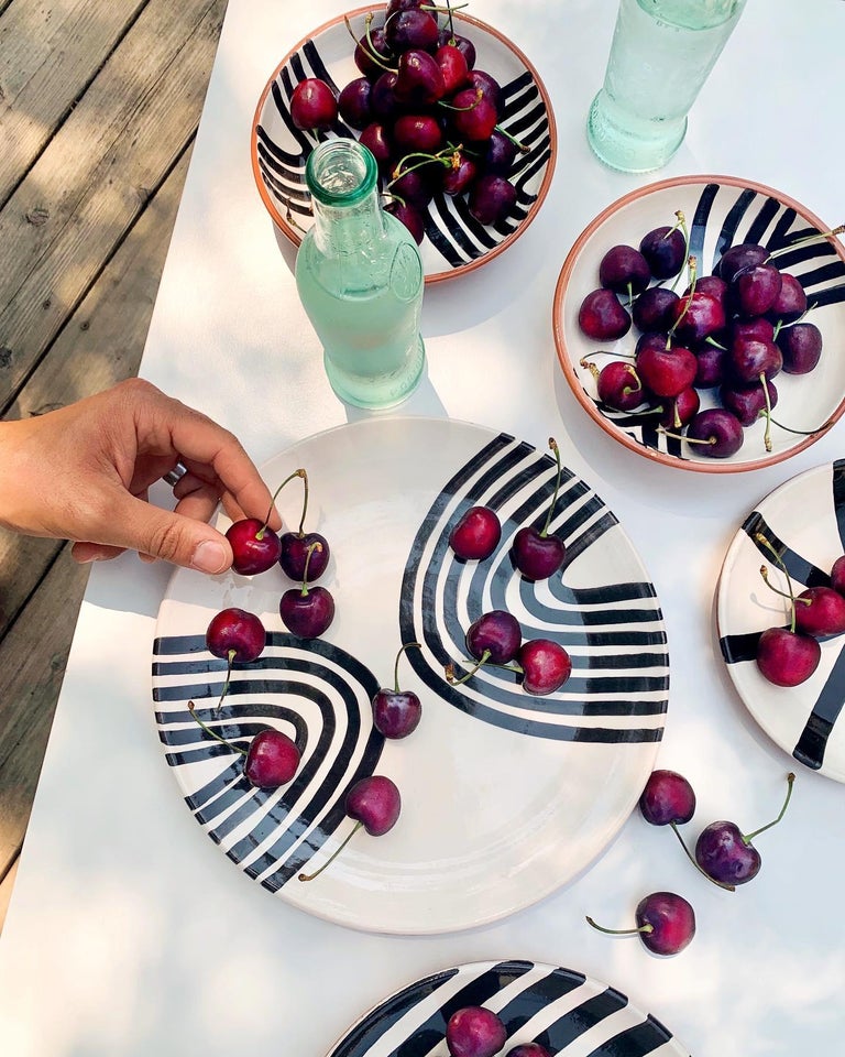 Double Arch Salad Plate Terracotta Handmade Ceramic For Sale at 1stDibs