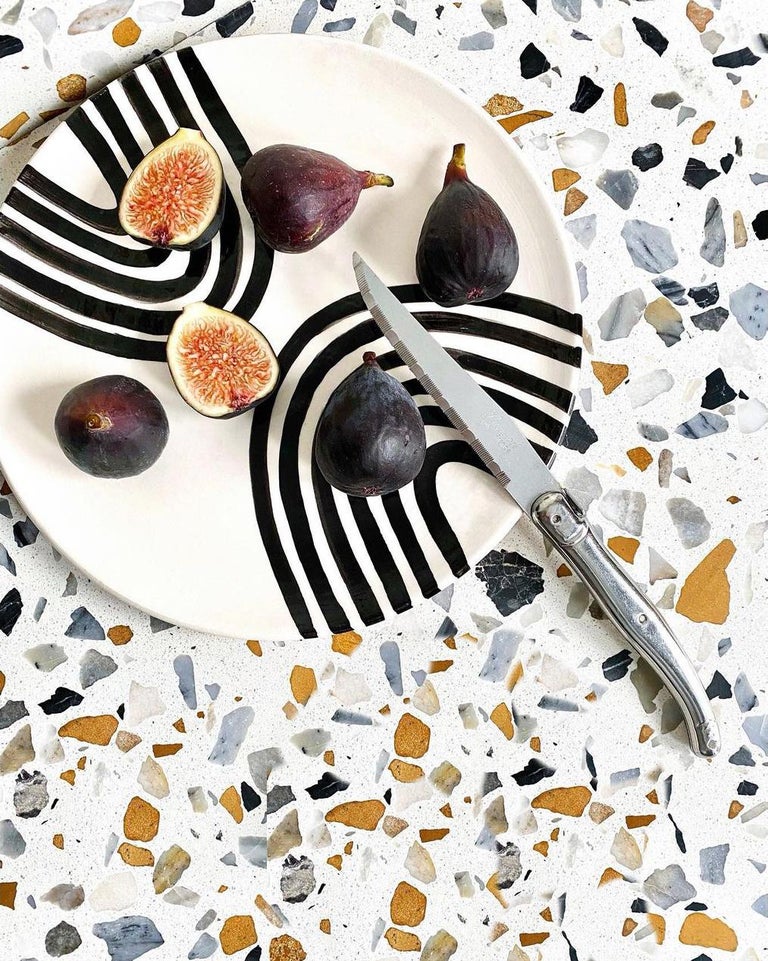 Double Arch Salad Plate Terracotta Handmade Ceramic For Sale at 1stDibs