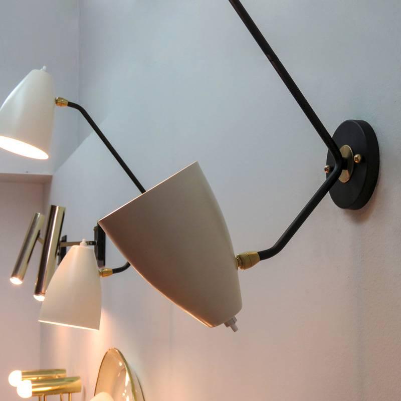 LE-2 Double Arm Wall Lights by Gallery L7 In New Condition In Los Angeles, CA