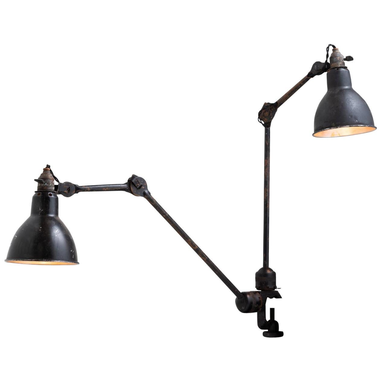 Double Arm Gras Lamp, circa 1930