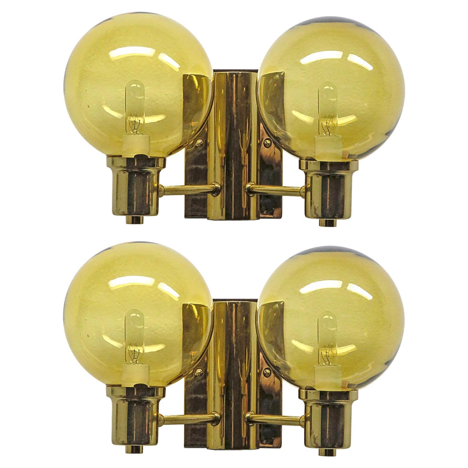 Double Arm Wall Lights by Hans Agne Jakobsen, 1950 For Sale