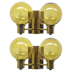Vintage Double Arm Wall Lights by Hans Agne Jakobsen, 1950