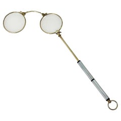 Doublé Art Deco Face-a-Main Lorgnette, 1920s