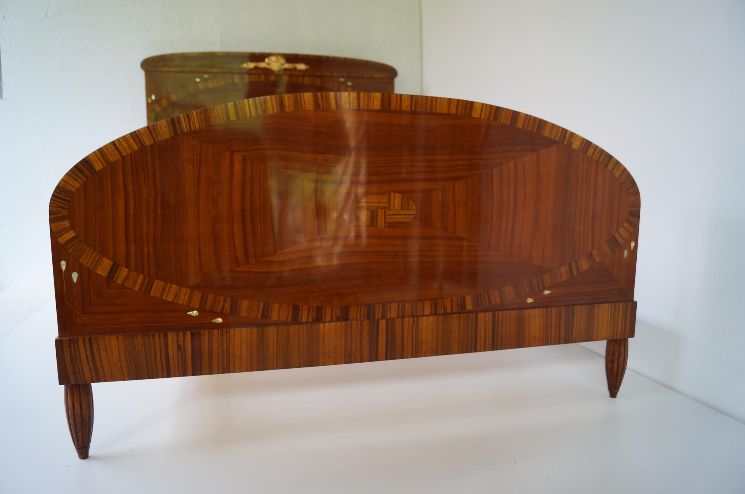 Art Deco Secesja Bed . For Sale 9