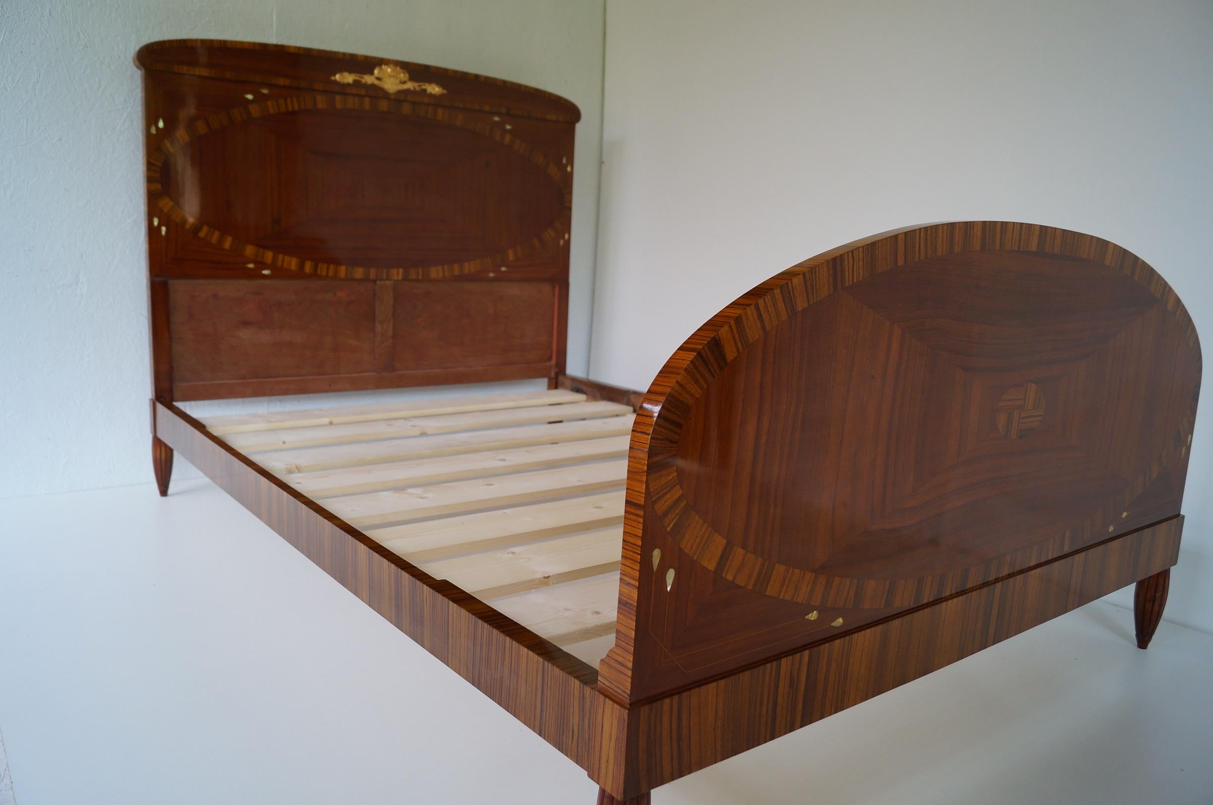 Art Deco Secesja Bed . For Sale 12