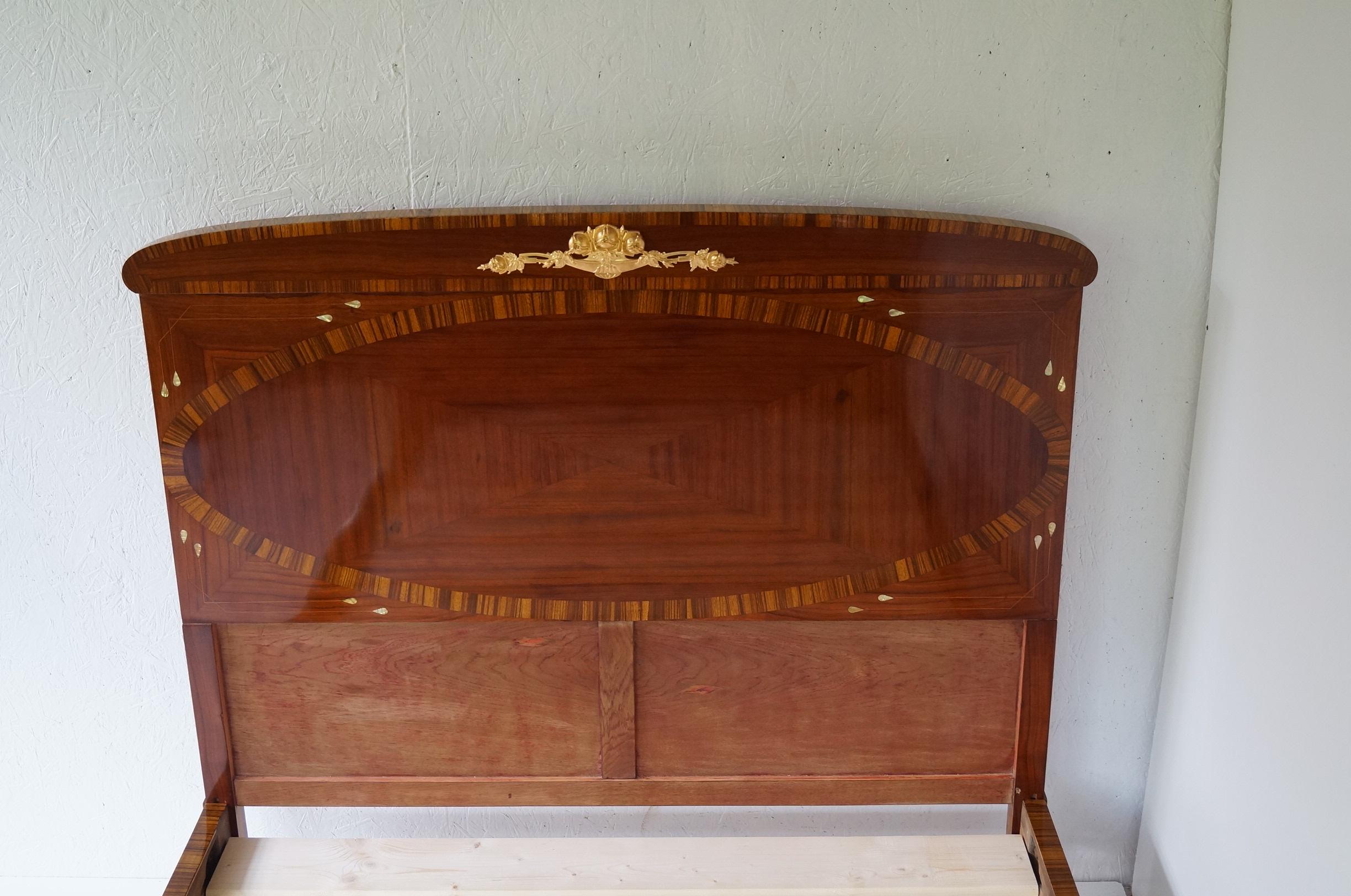 Early 20th Century Art Deco Secesja Bed . For Sale