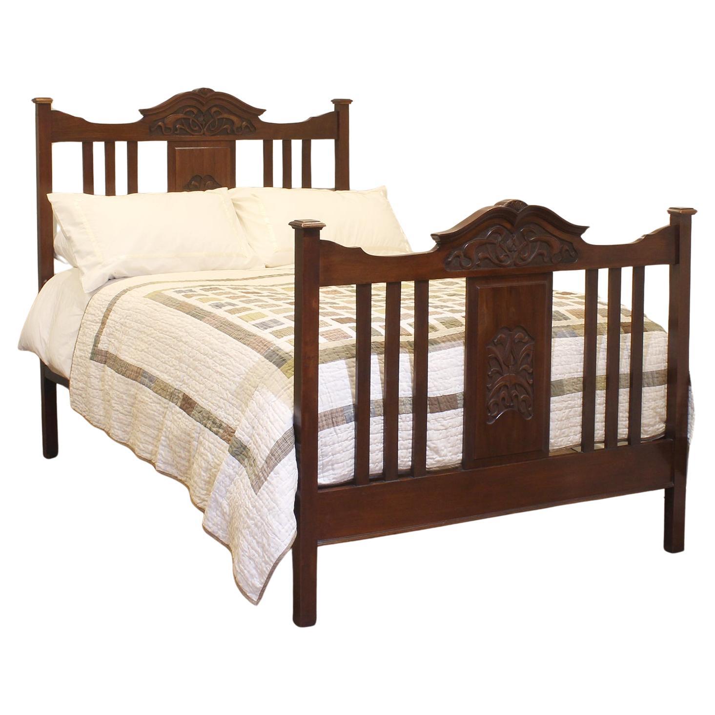Edwardian Mahogany Double Antique Bed WD38 at 1stDibs edwardian