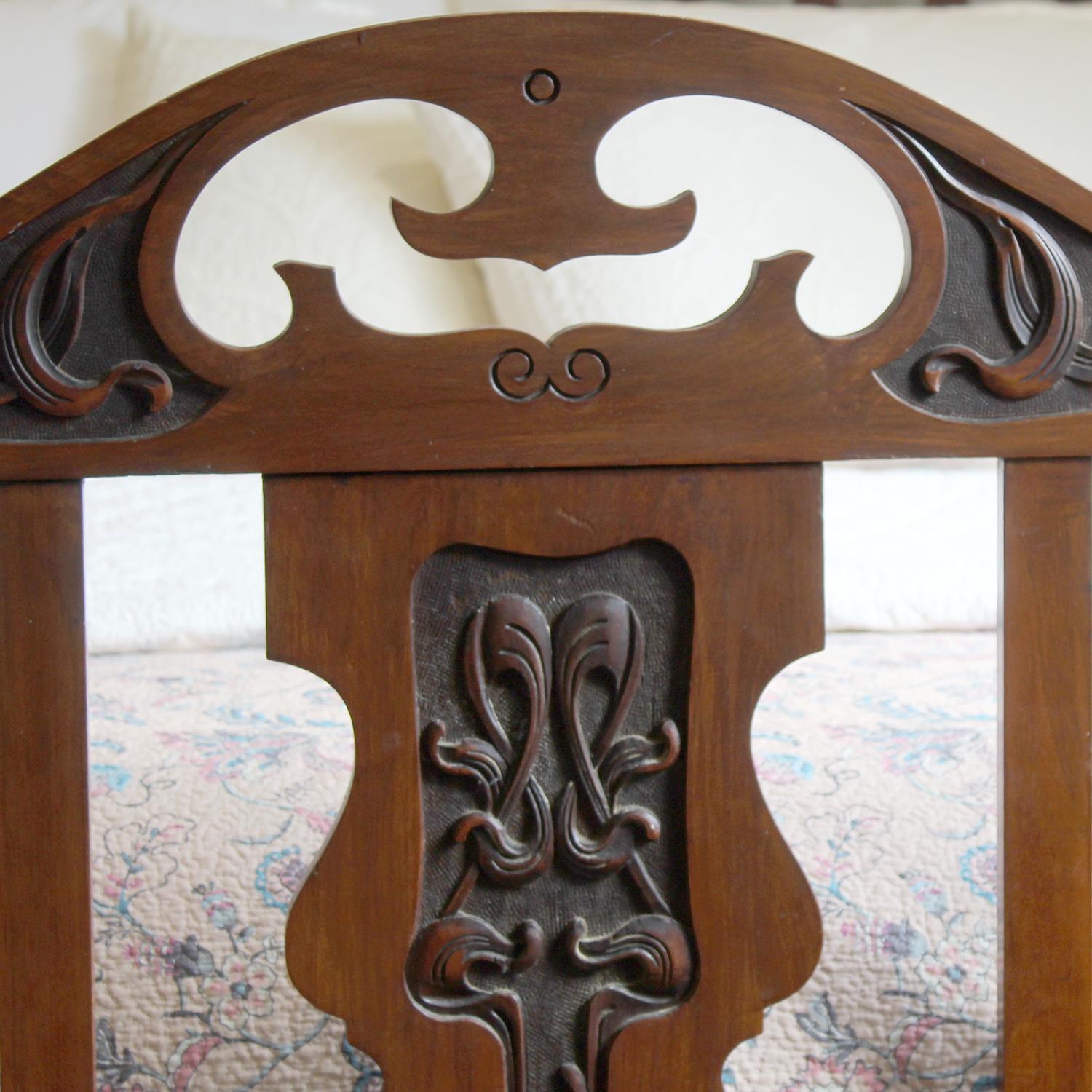 20th Century Double Art Nouveau Antique Bed - WD61