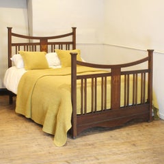 Double Art Nouveau Slatted Bed - WD47