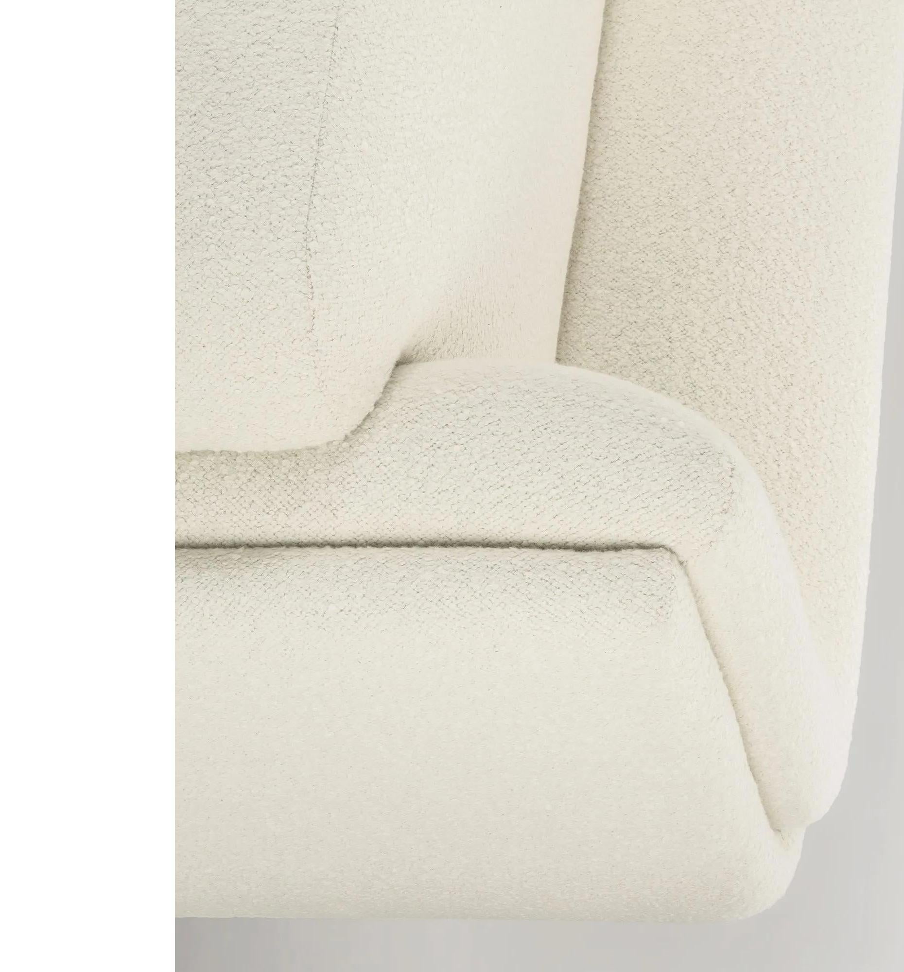 Moderne Canapé design à double dossier tapissé de tissu Boucle en vente