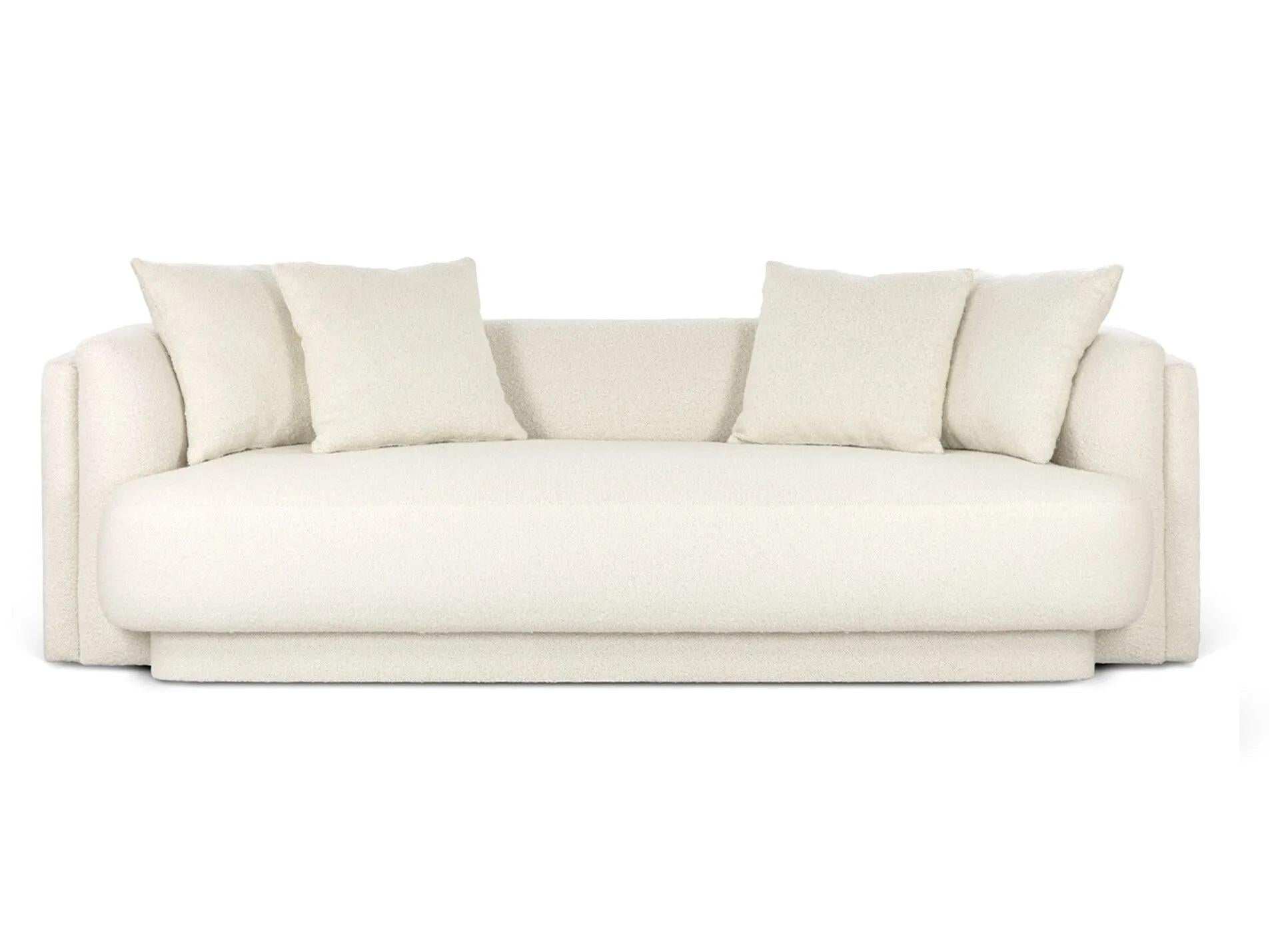 XXIe siècle et contemporain Canapé design à double dossier tapissé de tissu Boucle en vente