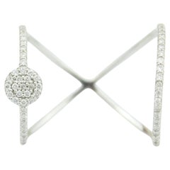 Double Band Circle Diamond Ring in 14K Solid Gold (Certified)