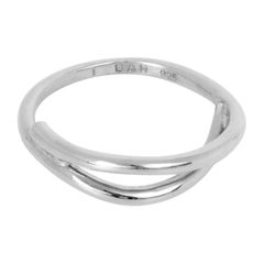 Bague à double anneau en argent recyclé (métal)