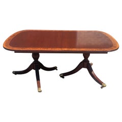 Double Banded Mahogany Dining Table Double Banded Mahogany Dining Table