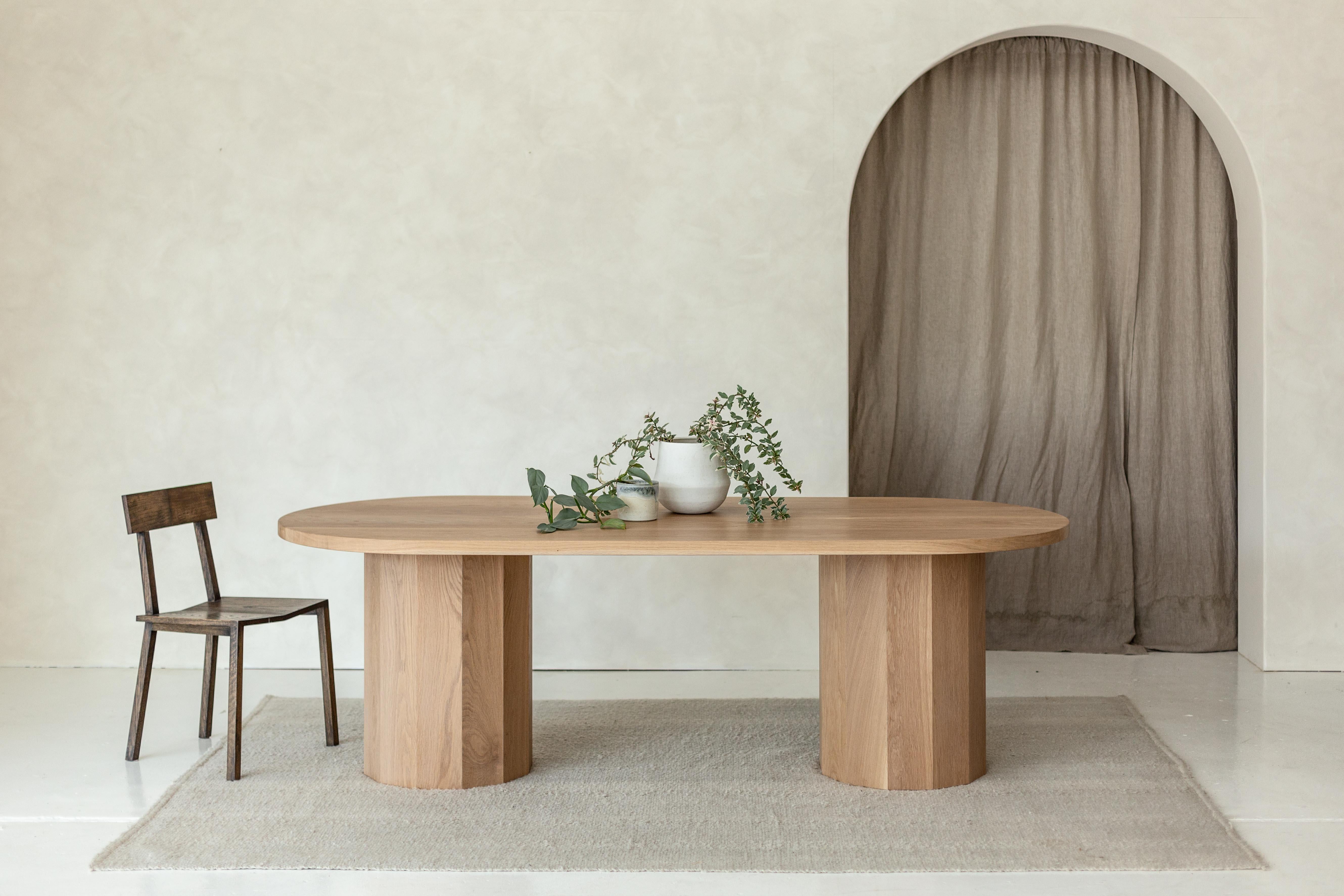 Big sister to the Round Barrel, the Double Barrel Table features two precisely joined circular bases reflecting the style of wine barrels. A curved capsule shaped top made from 40mm solid timber ensures the longevity that comes with a well crafted