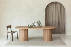 Double Barrel Dining Table in American Oak by Mr and Mrs White