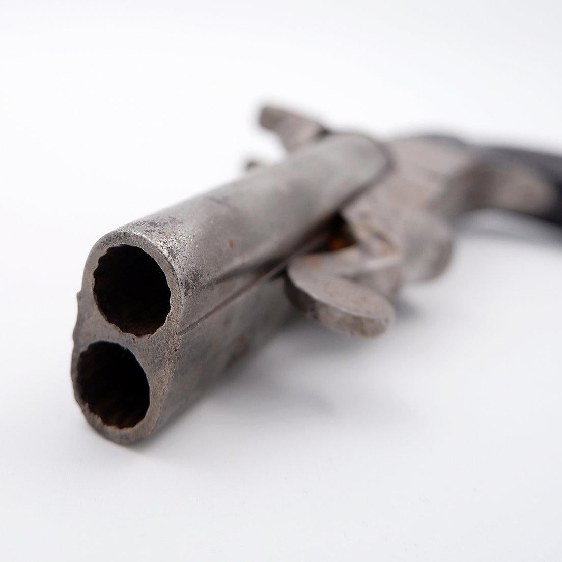 Sconosciuto Pistola da caccia a doppia canna - Incisione con fogliame - Calcio in noce scanalato in vendita