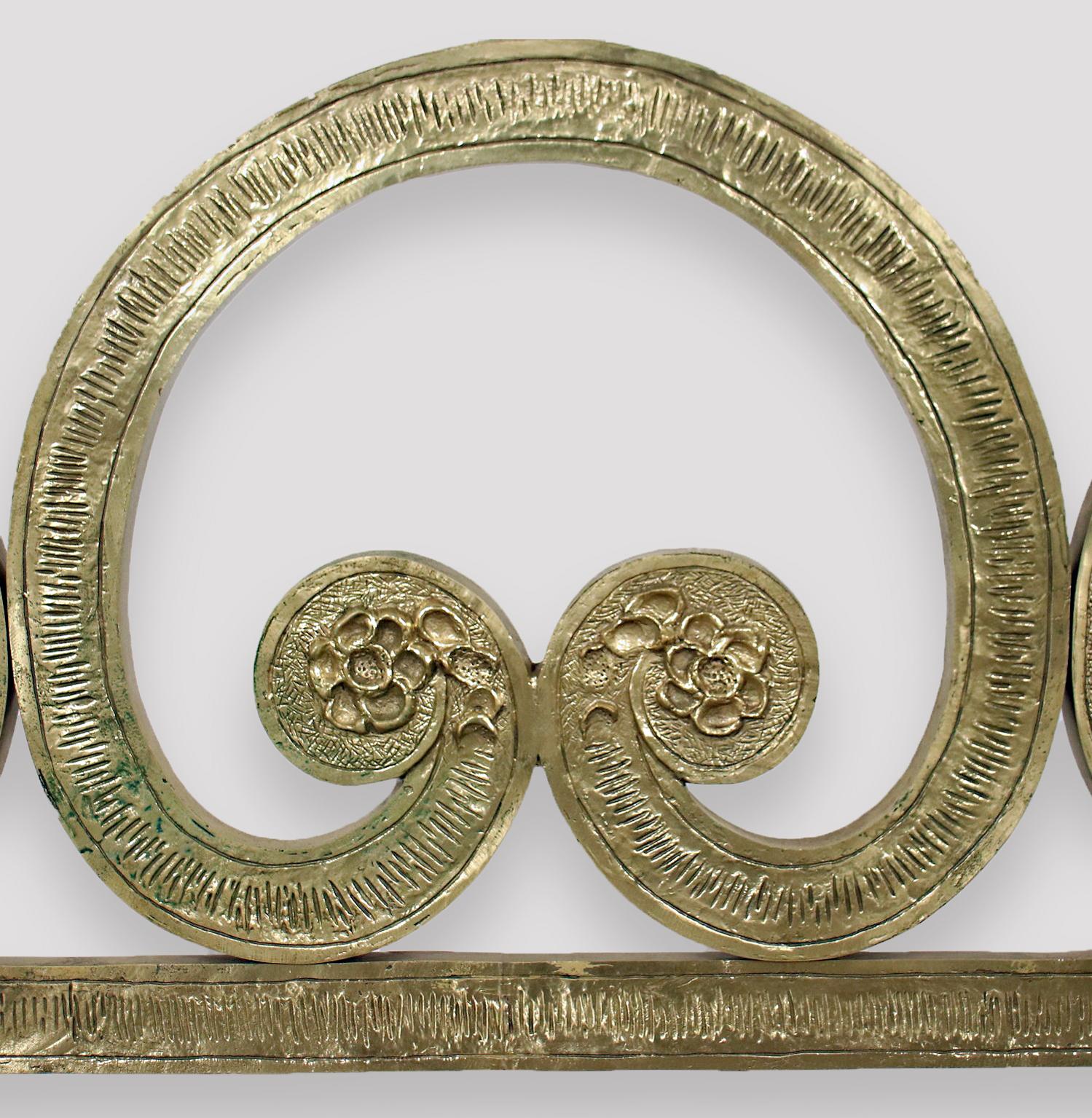 Doppelbettgestell aus Bronzeguss von Angelo Brotto für Esperia, Italien, um 1970 (Italienisch) im Angebot