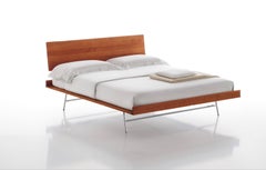 Cama doble en madera de cerezo Alivar Mvsevm diseño George Nelson