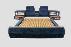 Double Bed in Fake Fur with Working Lights and Radio, 1970s