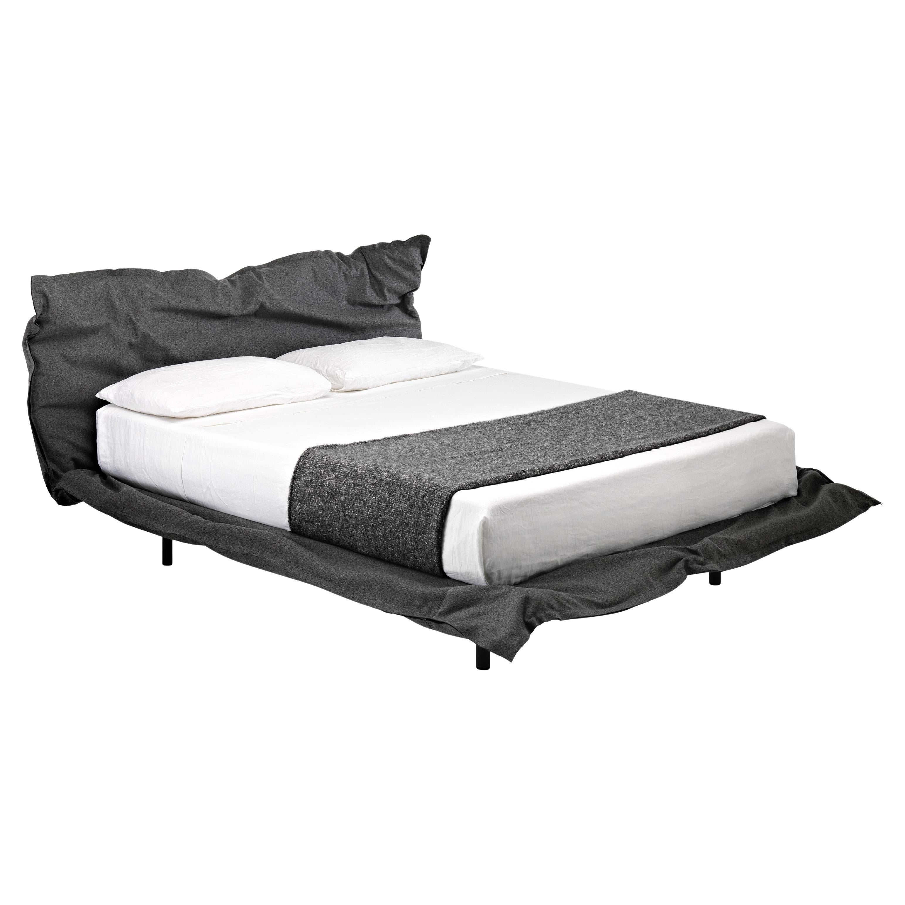 Double Bed Mogg BIG HUG design Claudio Bitetti Slats 160x200cm /62.99x78.74 inch