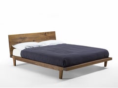 Riva 1920 Revo Bed by Cappelletti, Solid Walnut, Made in Italy