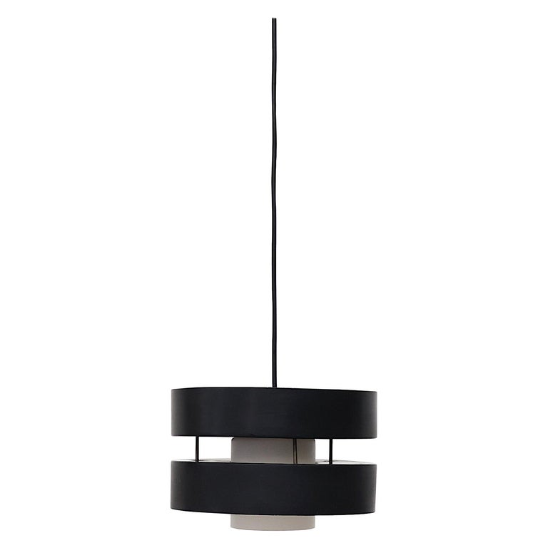 Double Black Cylinder Pendant Light at 1stDibs
