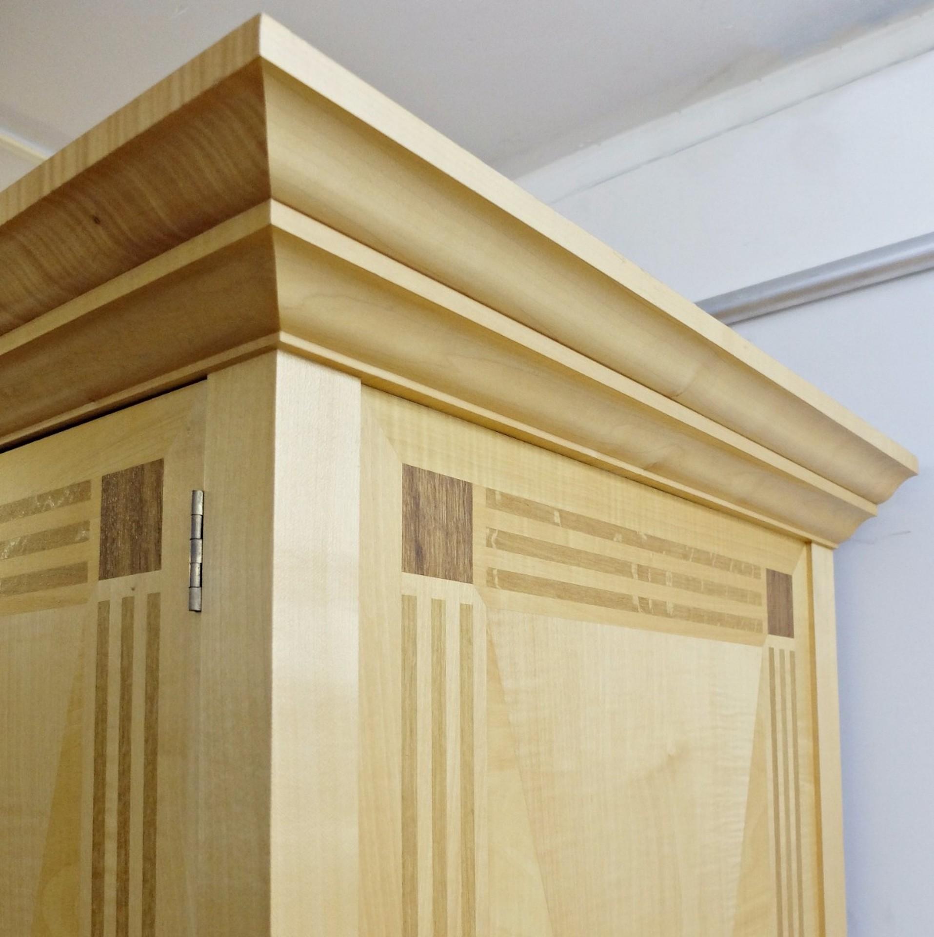 Wood Double Body Cupboard by David Linley For Sale