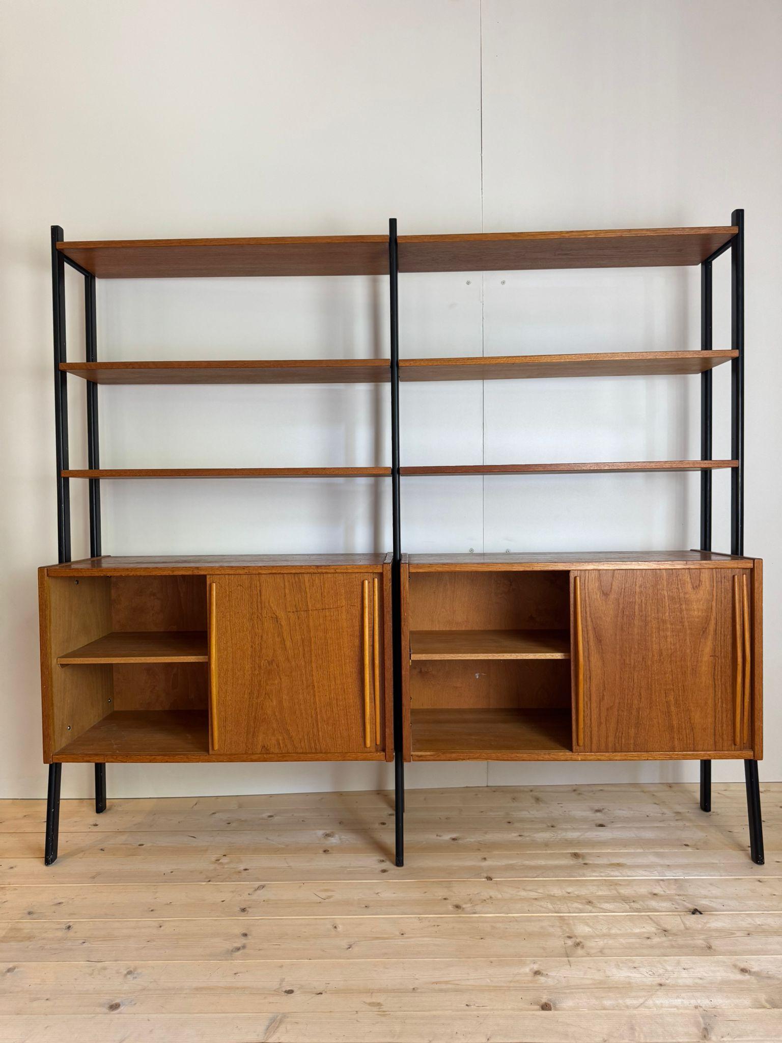Mid-20th Century Double bookcase in teak, Sweden 1960 en vente