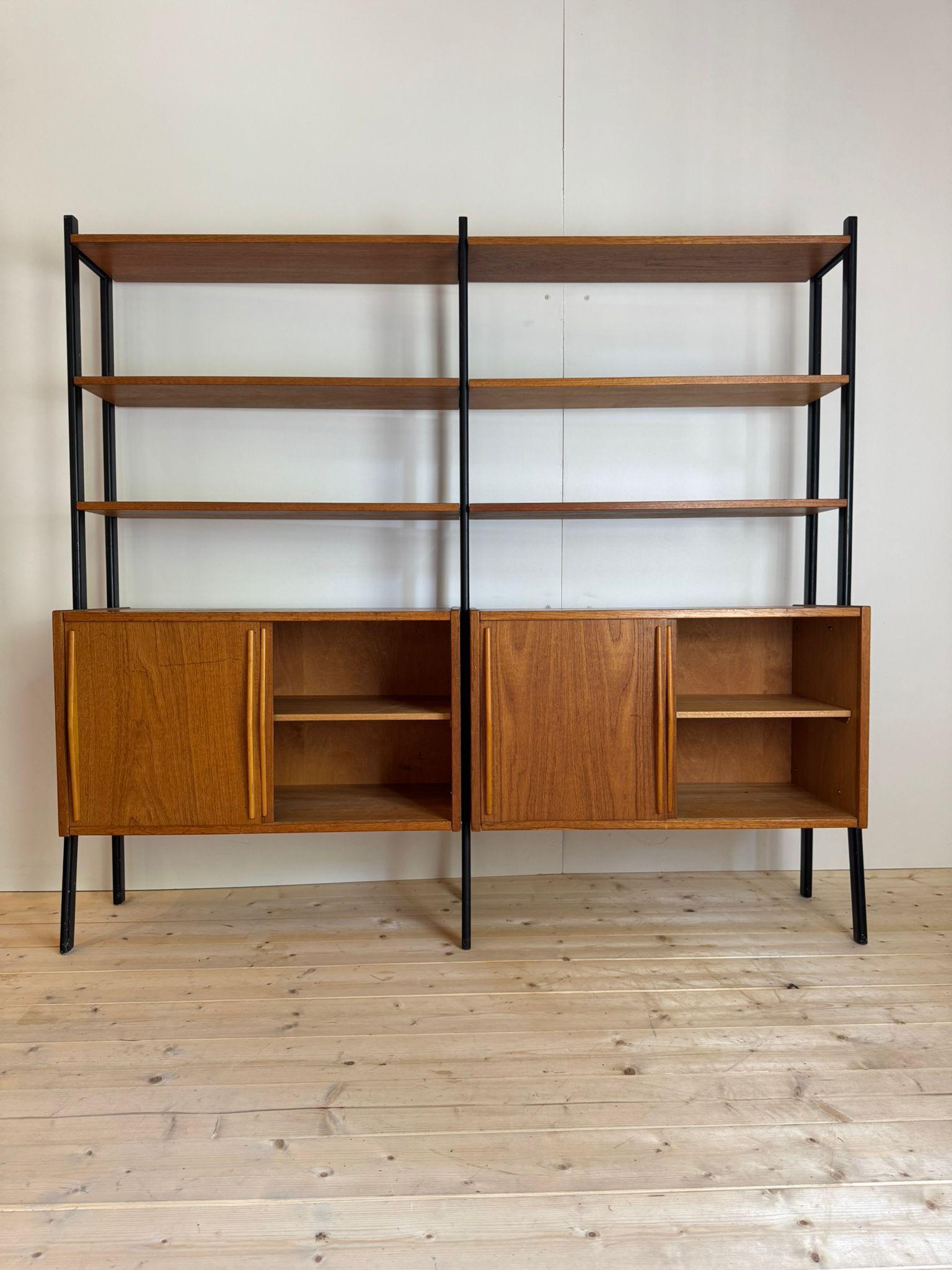 Teck Double bookcase in teak, Sweden 1960 en vente