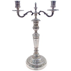 Double Branched Silver Candlestick