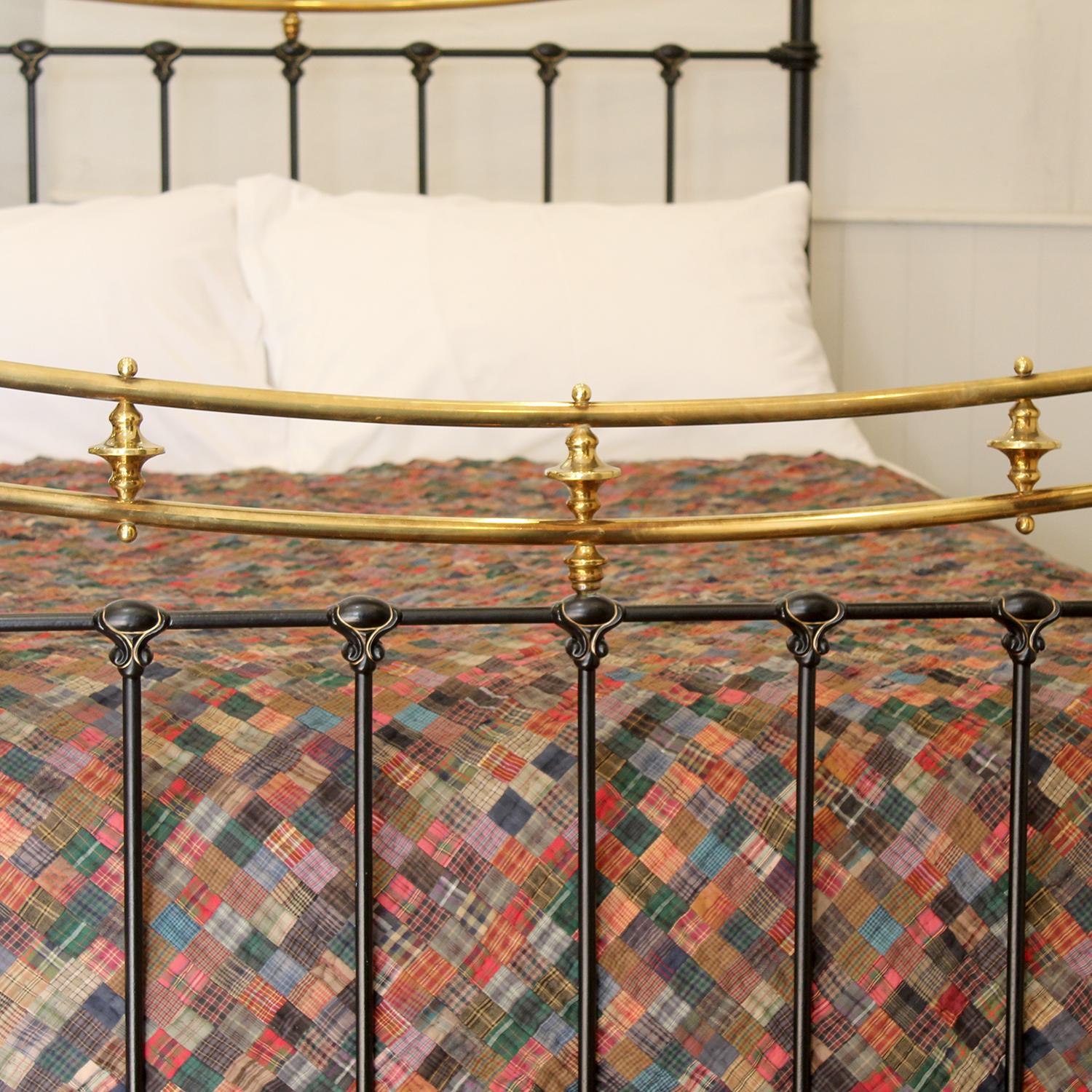 Cast Double Brass and Iron Bed, MD135