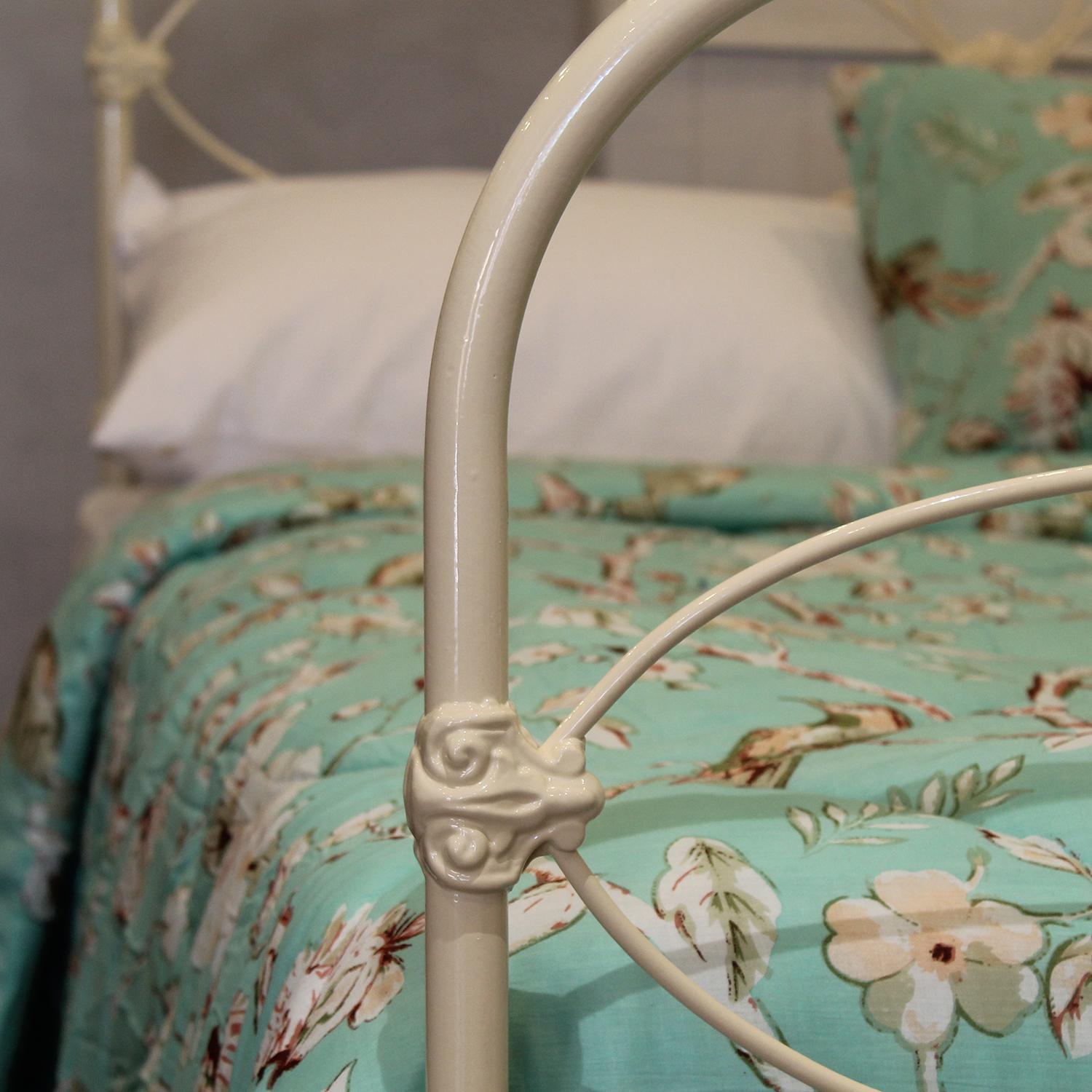 Cast Double Brass and Iron Bed, MD139 For Sale