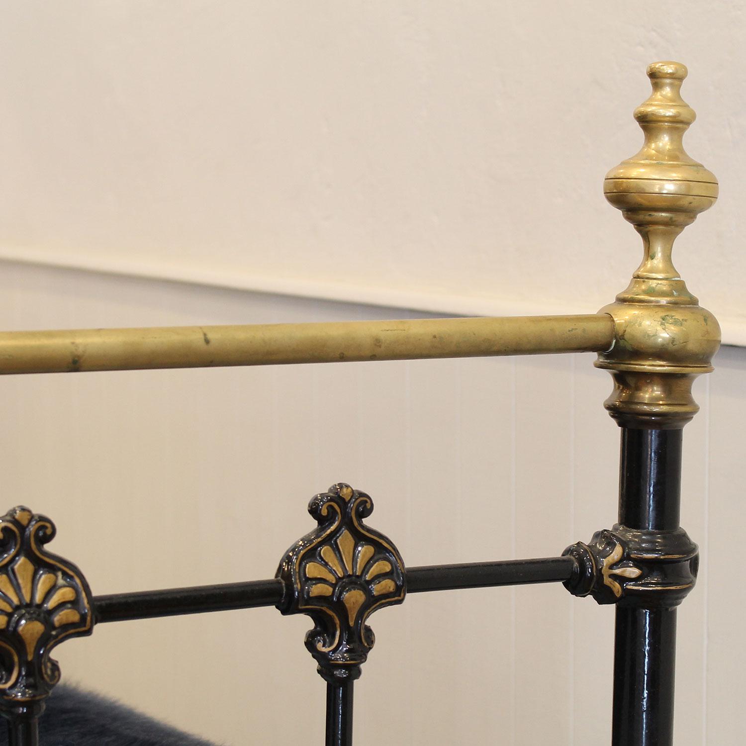 Double Brass & Iron Bed in Black, MD126 5