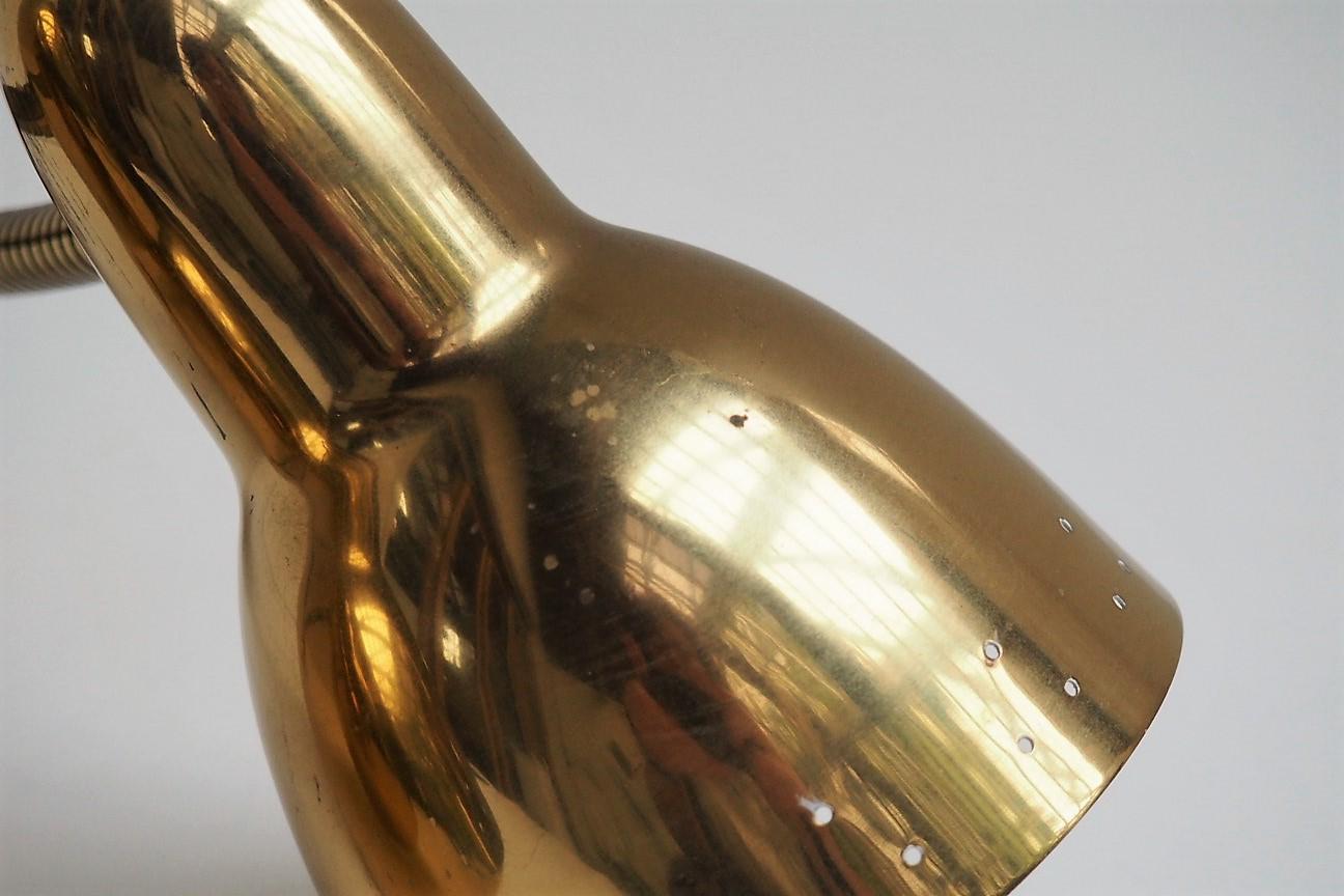 Double Brass Wall Light in Paavo Tynell Style, 1950s For Sale 1