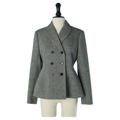 Double-breasted Bar jacket with chevron pattern CHRISTIAN DIOR