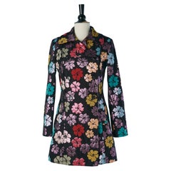 Double breasted brocade coat with flower pattern GALLIANO Double breasted brocade coat with flower pattern GALLIANO