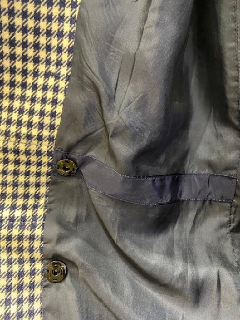 Cappotto a doppiopetto con  modello pied de poule Saint Laurent Rive Gauche in vendita 3