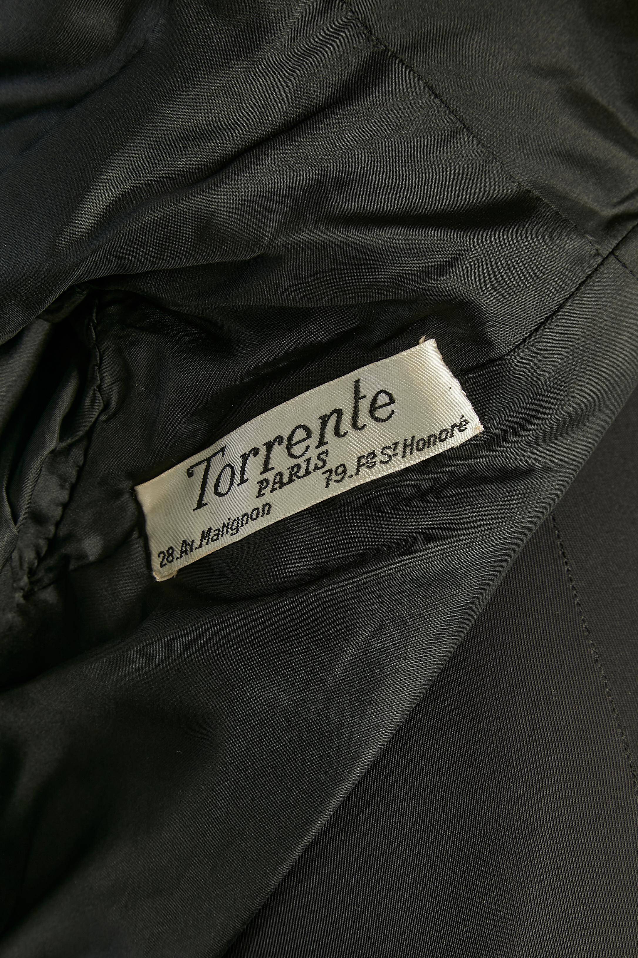 Double breasted crepe coat with flower print TORRENTE For Sale 2