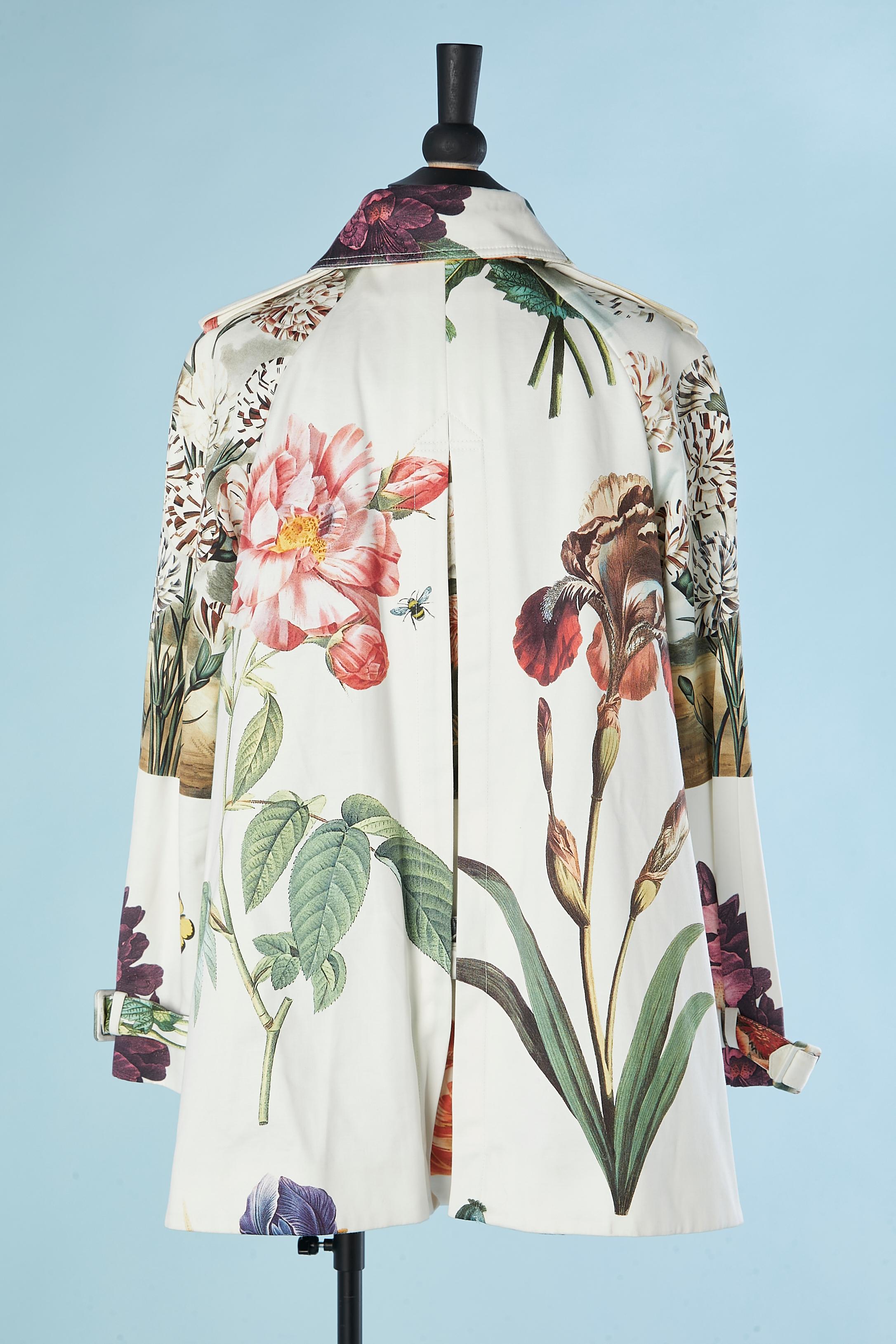 Double- breasted flared jacket with flowers printed Stella McCartney ...