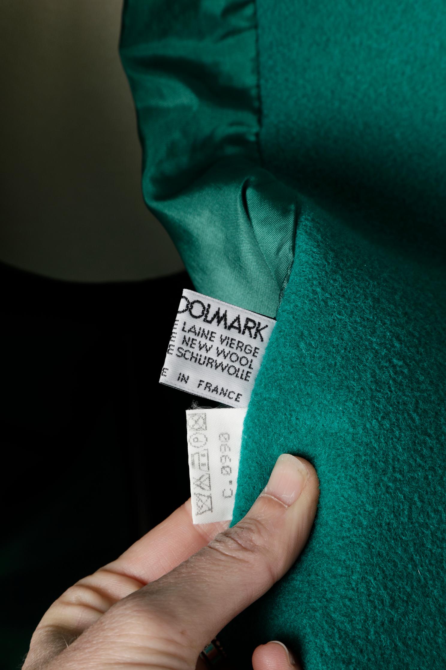 Double-breasted green wool coat Pierre Cardin  2