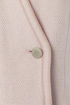 Double breasted jacket in pink cotton and purple lurex thread  Chanel Boutique
