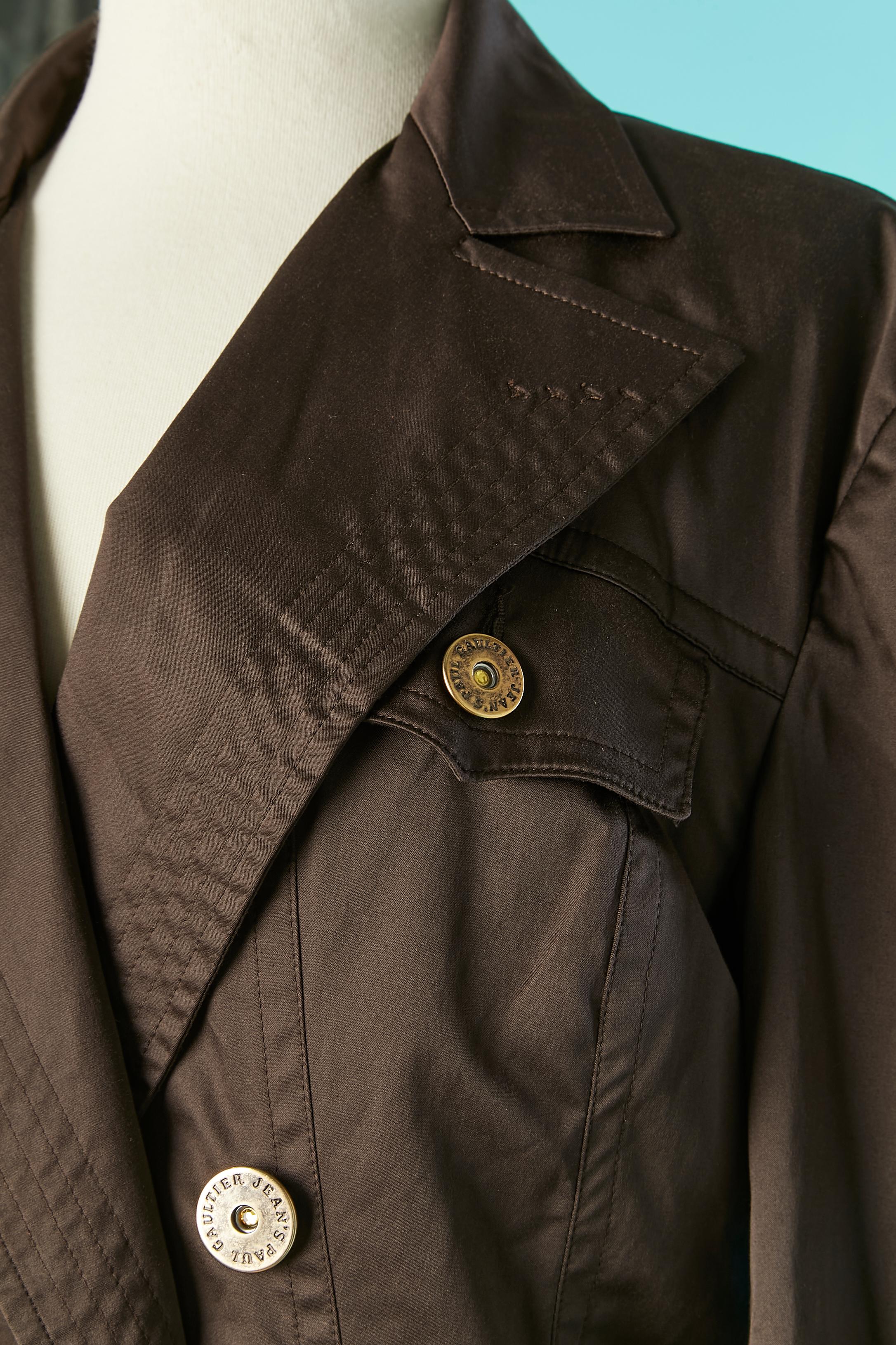 Noir Veste à double boutonnage avec boutons de marque  Jean Paul Gaultier Jeans  en vente
