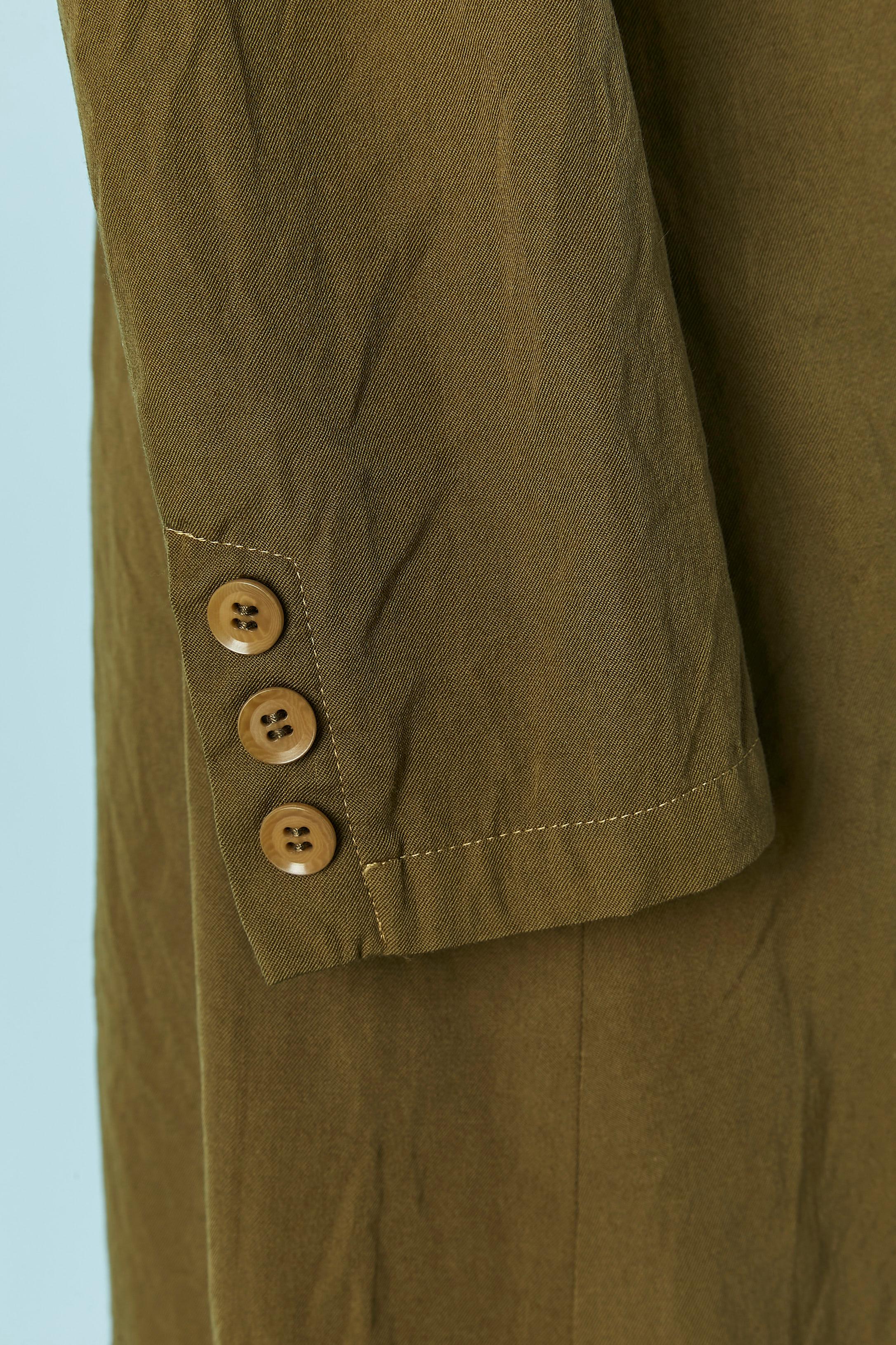 Zweireihige Jacke mit roh geschnittenen Y's im Zustand „Hervorragend“ im Angebot in Saint-Ouen-Sur-Seine, FR