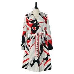 Abrigo de pana estampada ligeramente acolchado con doble botonadura Emilio Pucci