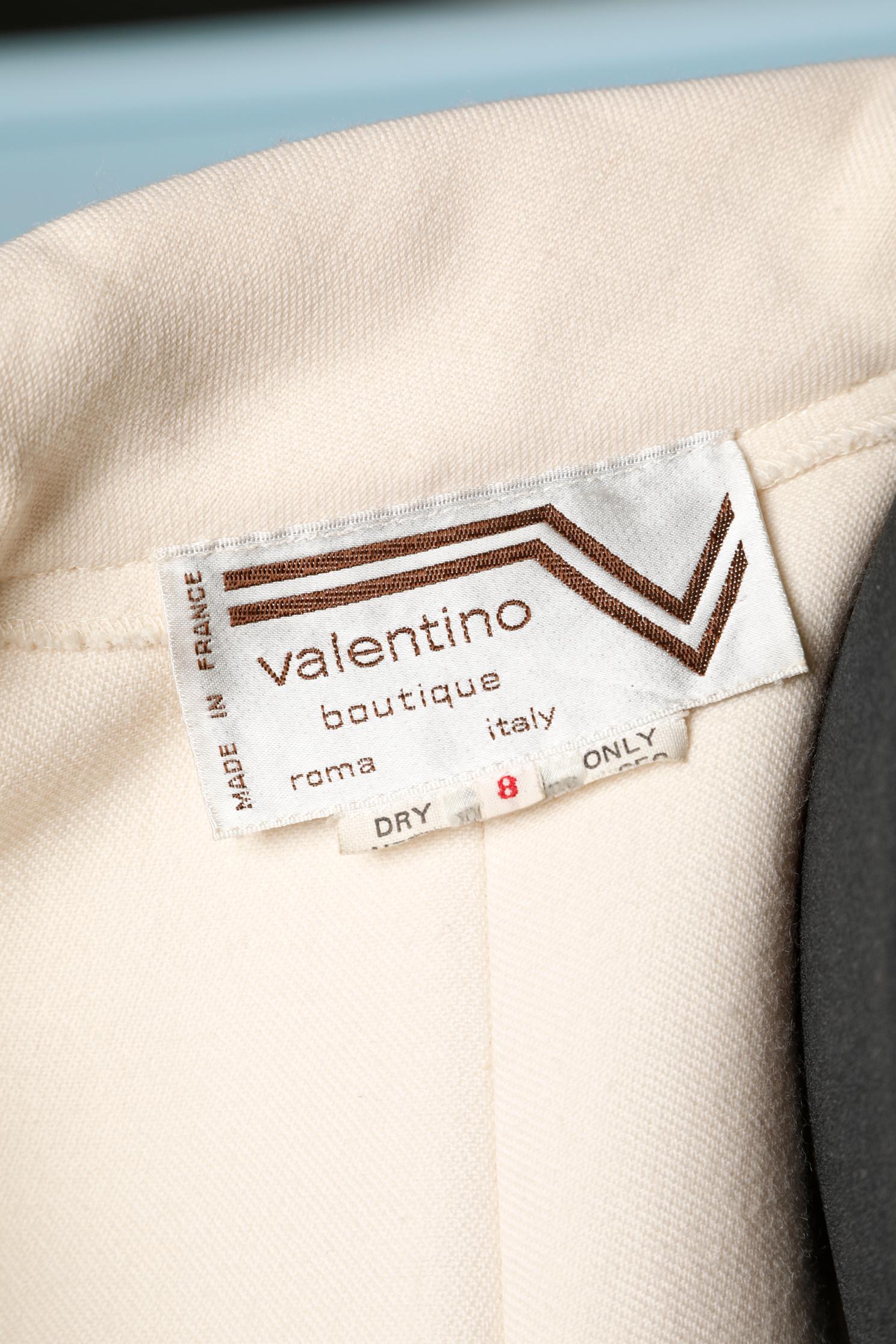 Beige Double-breasted off-white coat Valentino 